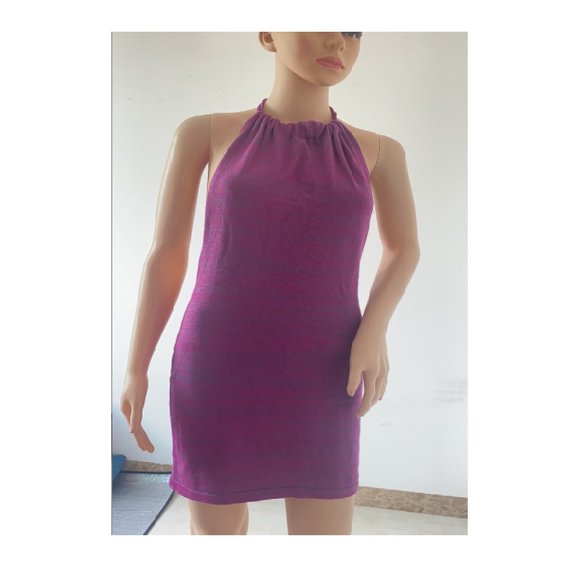 Sexy Backless Halter Dress Bodycon Micro Mini Dress Party - Picture 9 of 10